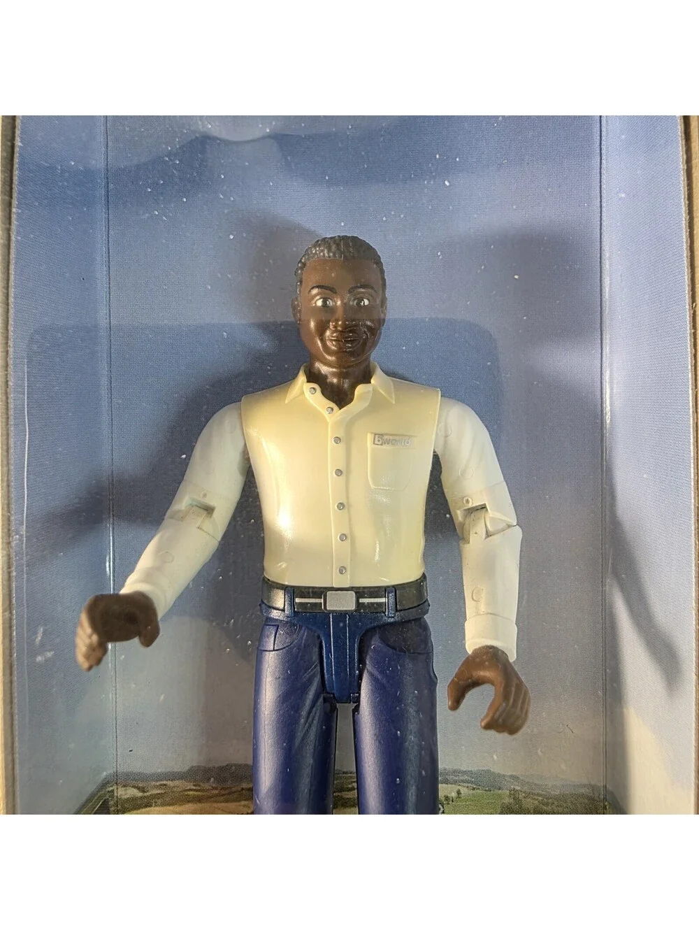 Bruder Man Dark Skin Dark Blue Jeans Toy Figure